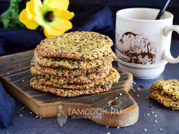 Кунжутное печенье, рецепт с фото