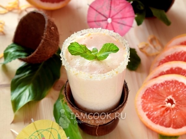 Смузи из красного грейпфрута и кокосового молока, рецепт с фото