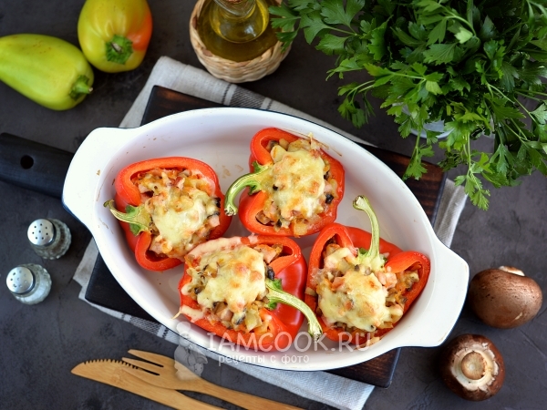 Лодочки из перца, рецепт с фото