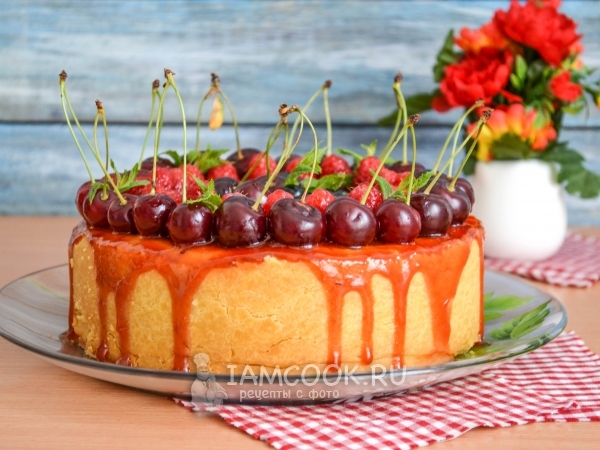 Чизкейк с вишней, рецепт с фото