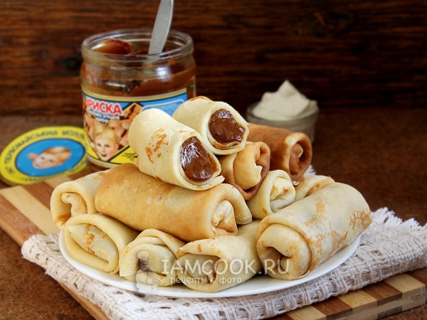 Блины со сгущенкой, рецепт с фото
