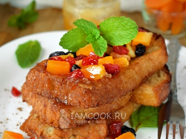 Гренки в жасминовом чае, рецепт с фото