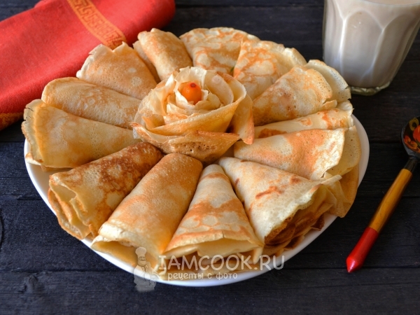 Блины на топленом молоке, рецепт с фото