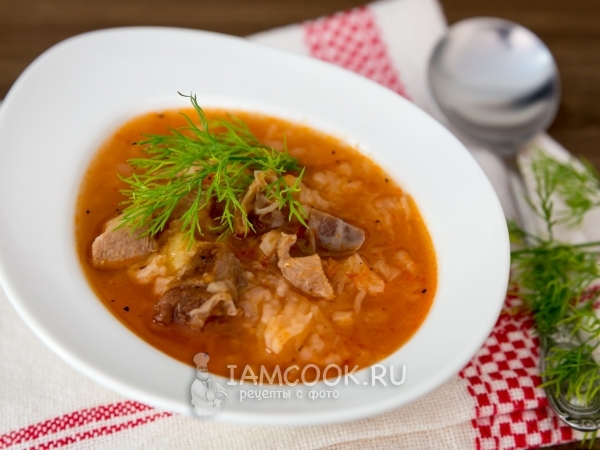 Капустняк с рисом и копченой индейкой, рецепт с фото