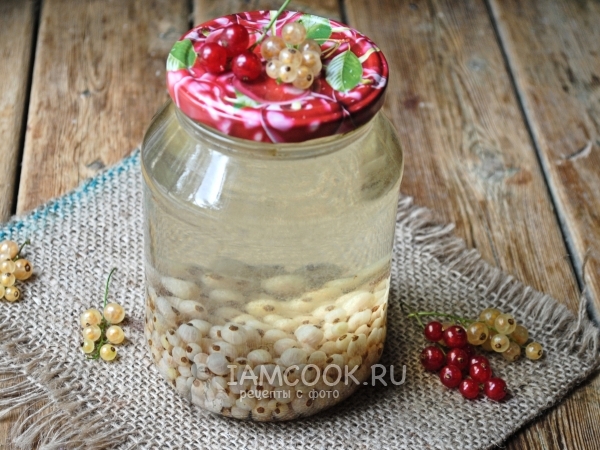 Компот из белой смородины на зиму, рецепт с фото