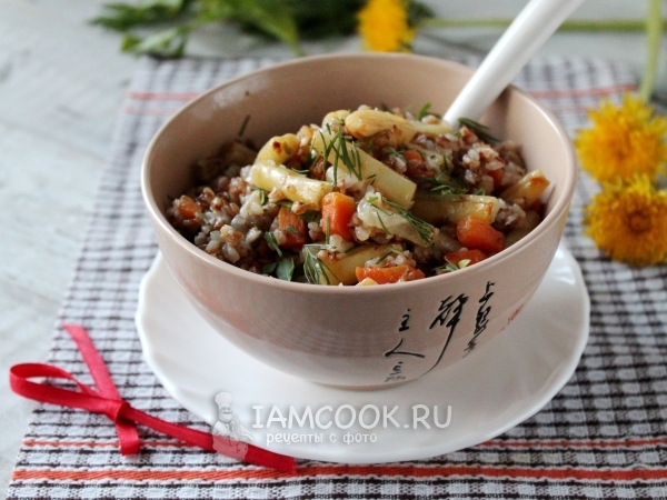 Гречка со стручковой фасолью, рецепт с фото