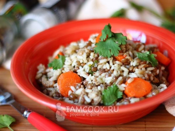 Плов из чечевицы, рецепт с фото