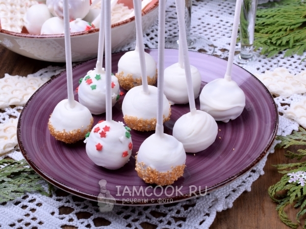 Медовые кейк-попсы (из медовых коржей), рецепт с фото