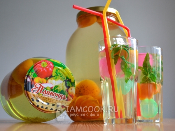 Компот из абрикосов с лимоном на зиму, рецепт с фото