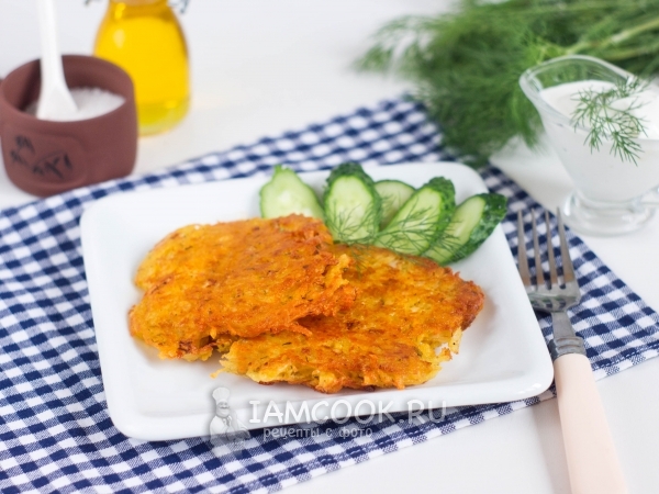 Драники с сыром (без яиц), рецепт с фото