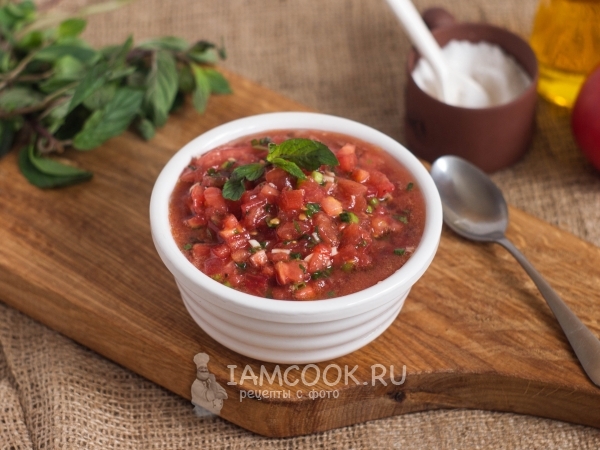 Томатно-мятная сальса, рецепт с фото
