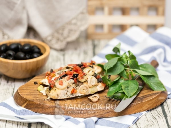 Масляная рыба, запеченная с овощами, рецепт с фото