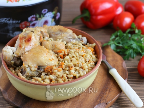 Перловая каша с курицей в мультиварке, рецепт с фото
