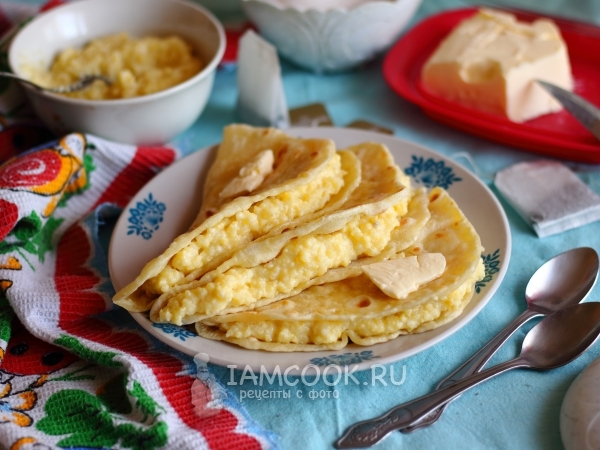 Кыстыбый с пшенной кашей, рецепт с фото