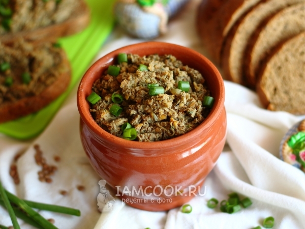 Паштет из куриной печени и чечевицы, рецепт с фото