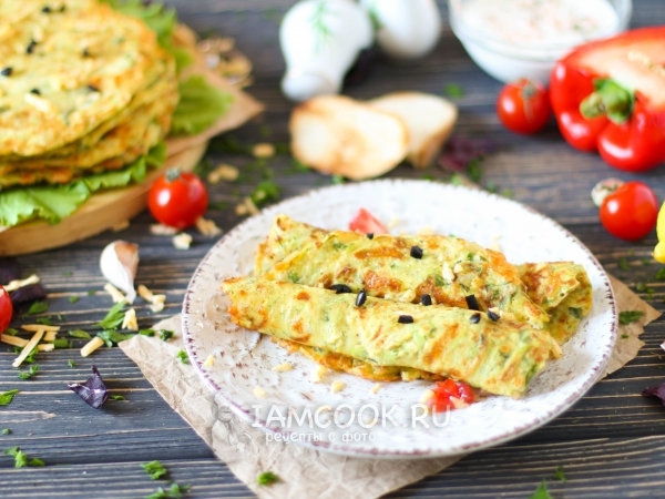 Блины из кабачков с сыром, рецепт с фото
