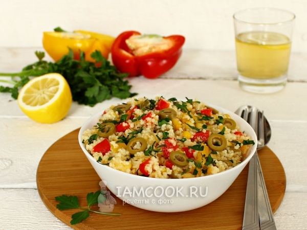 Салат с кускусом и овощами, рецепт с фото