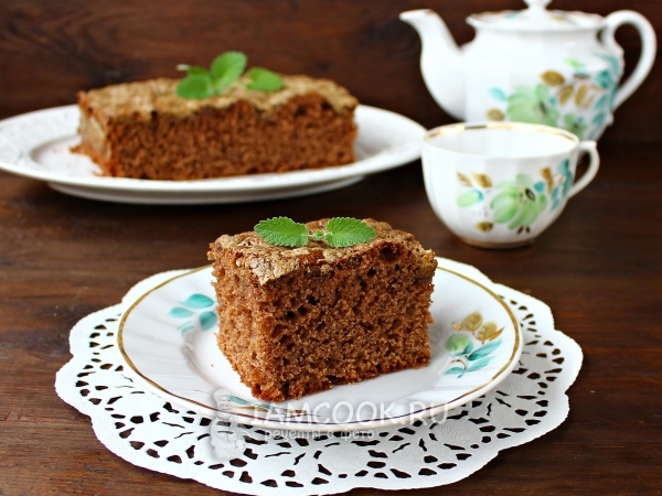 Шоколадный манник с халвой, рецепт с фото