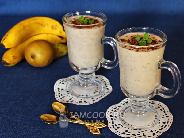 Смузи с грушей и бананом, рецепт с фото