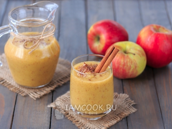Смузи из банана и яблок (с апельсиновым соком), рецепт с фото