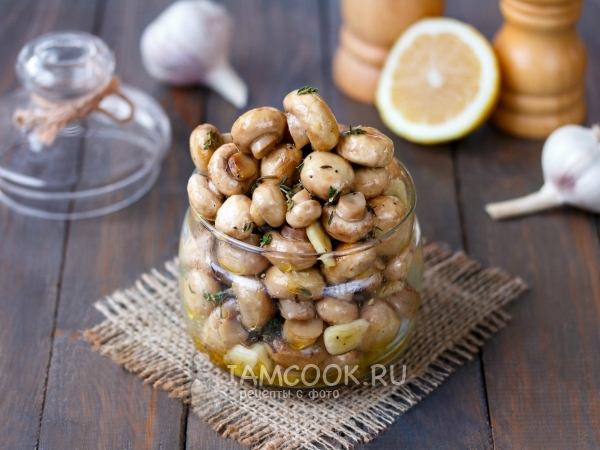 Маринованные шампиньоны без уксуса, рецепт с фото