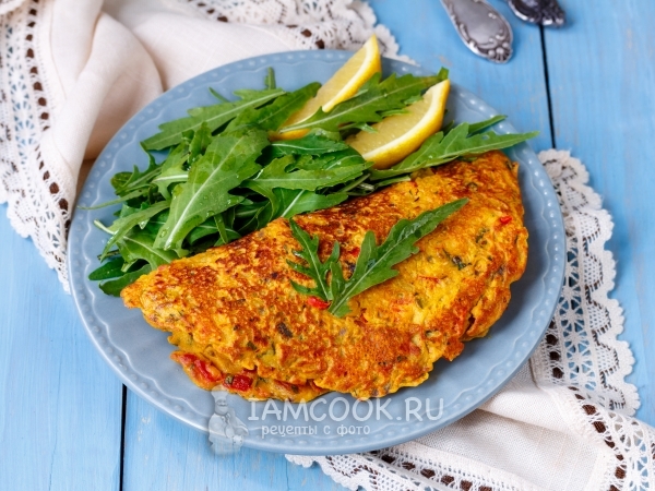 Нутовый омлет, рецепт с фото