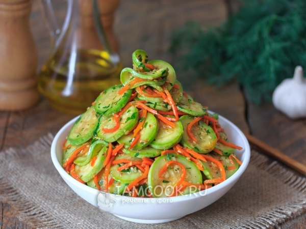 Кабачки по-корейски с медом, рецепт с фото