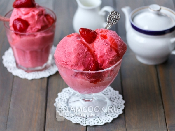 Клубничный щербет, рецепт с фото