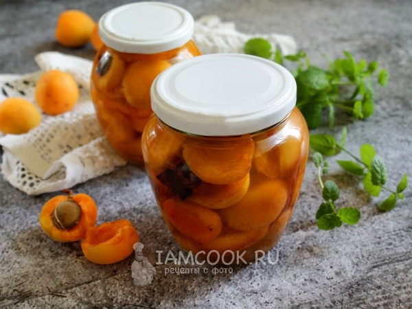 Компот из абрикосов без косточек на зиму, рецепт с фото