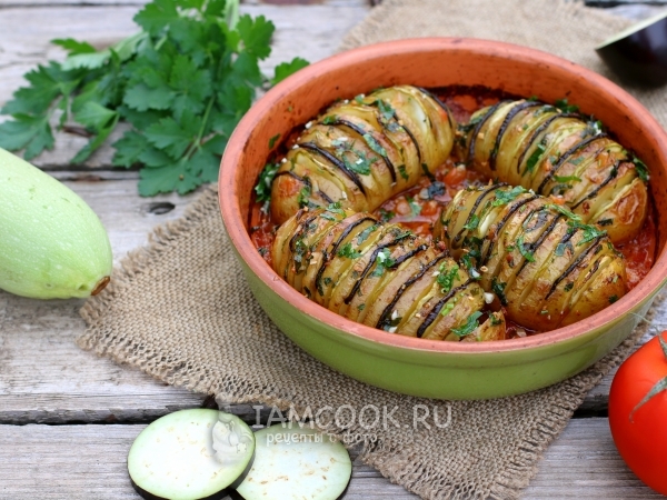 Картошка-гармошка «Рататуй», рецепт с фото