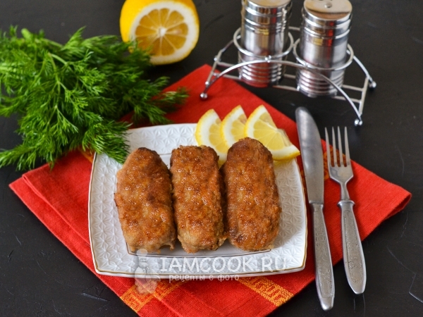 Мясные пальчики из свинины с сыром, рецепт с фото