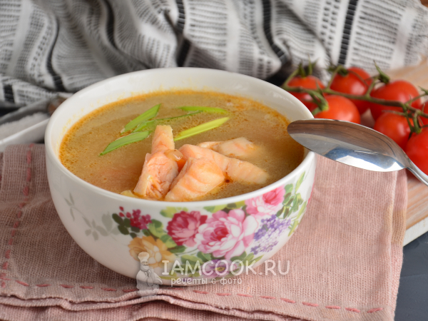 Уха из брюшек лосося, рецепт с фото