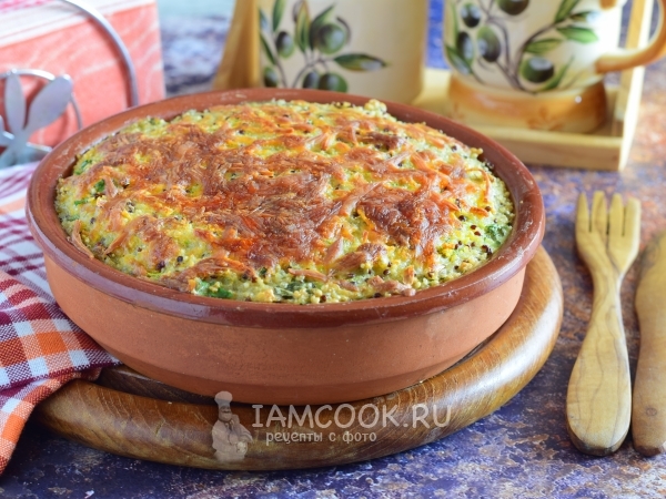 Запеканка из киноа с цуккини, рецепт с фото