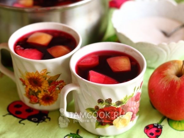 Компот из яблок и смородины, рецепт с фото