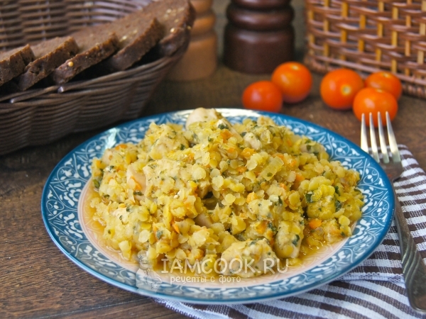 Чечевица с курицей, рецепт с фото