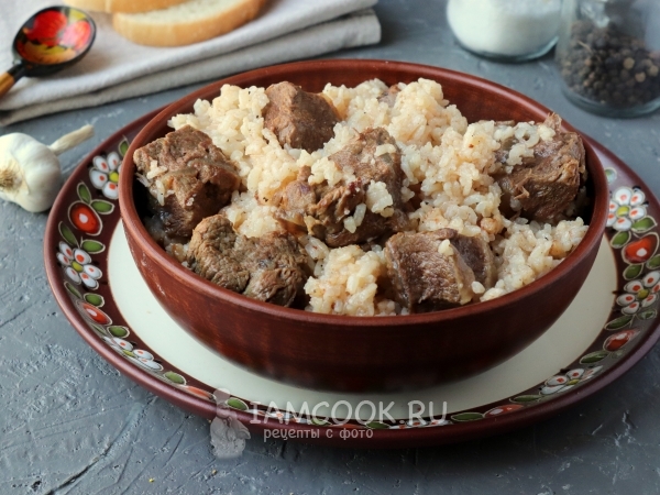 Тушеная говядина с рисом, рецепт с фото