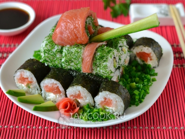 Роллы на 23 февраля (в форме танков), рецепт с фото