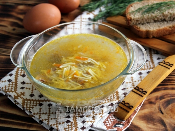 Суп из цесарки, рецепт с фото