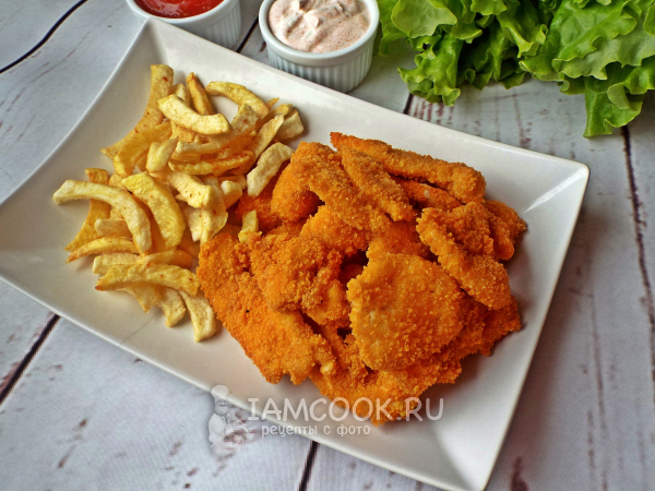 Куриные наггетсы с чесноком, рецепт с фото