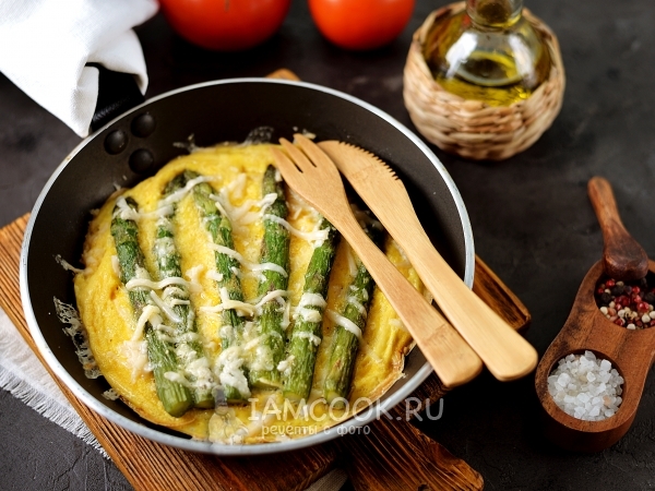 Фриттата со спаржей, рецепт с фото