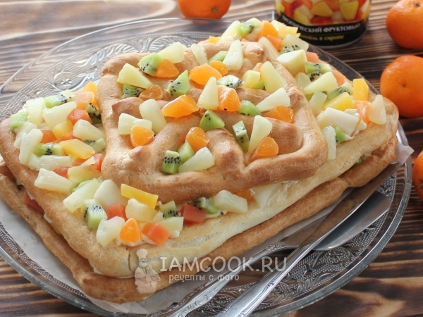 Торт «Тропиканка» с заварным тестом, рецепт с фото