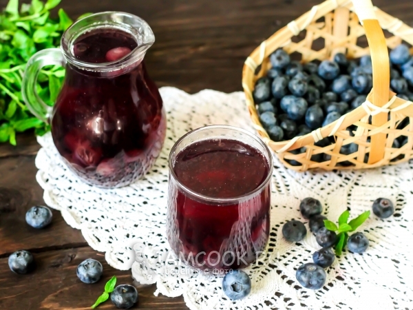 Компот из голубики, рецепт с фото