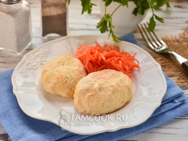 Куриные котлеты с морковью на пару, рецепт с фото