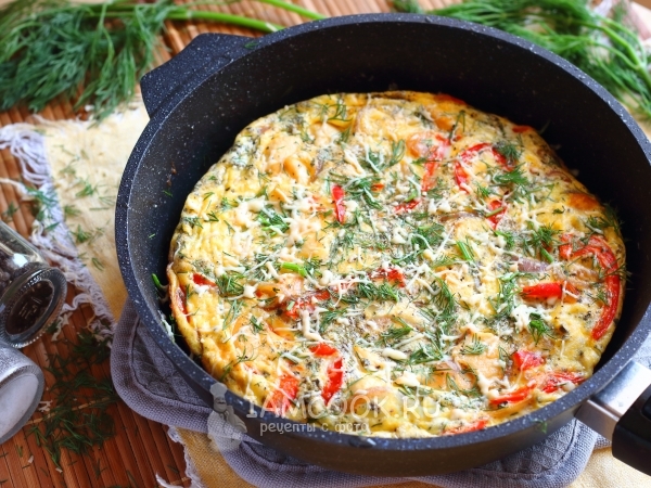 Фриттата с курицей, рецепт с фото