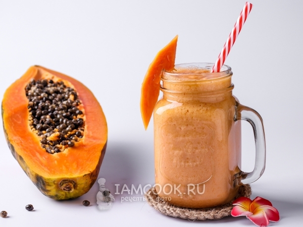Смузи с папайей и йогуртом, рецепт с фото