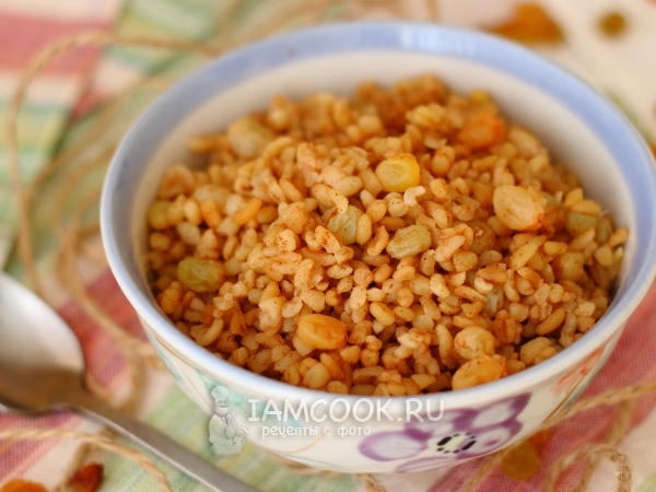 Каша из булгура с изюмом, рецепт с фото