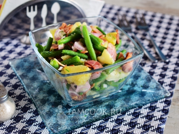 Льежский салат со стручковой фасолью, рецепт с фото