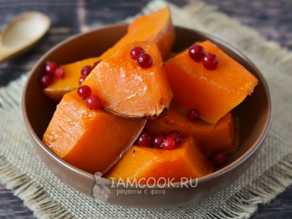 Тыква в рукаве в духовке, рецепт с фото