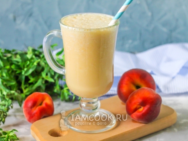 Персиковый молочный коктейль, рецепт с фото
