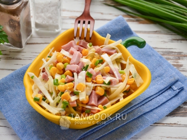 Салат «Баварский» с ветчиной, рецепт с фото
